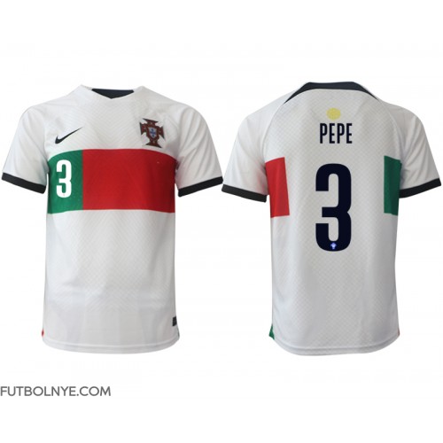 Camiseta Portugal Pepe #3 Visitante Equipación Mundial 2022 manga corta